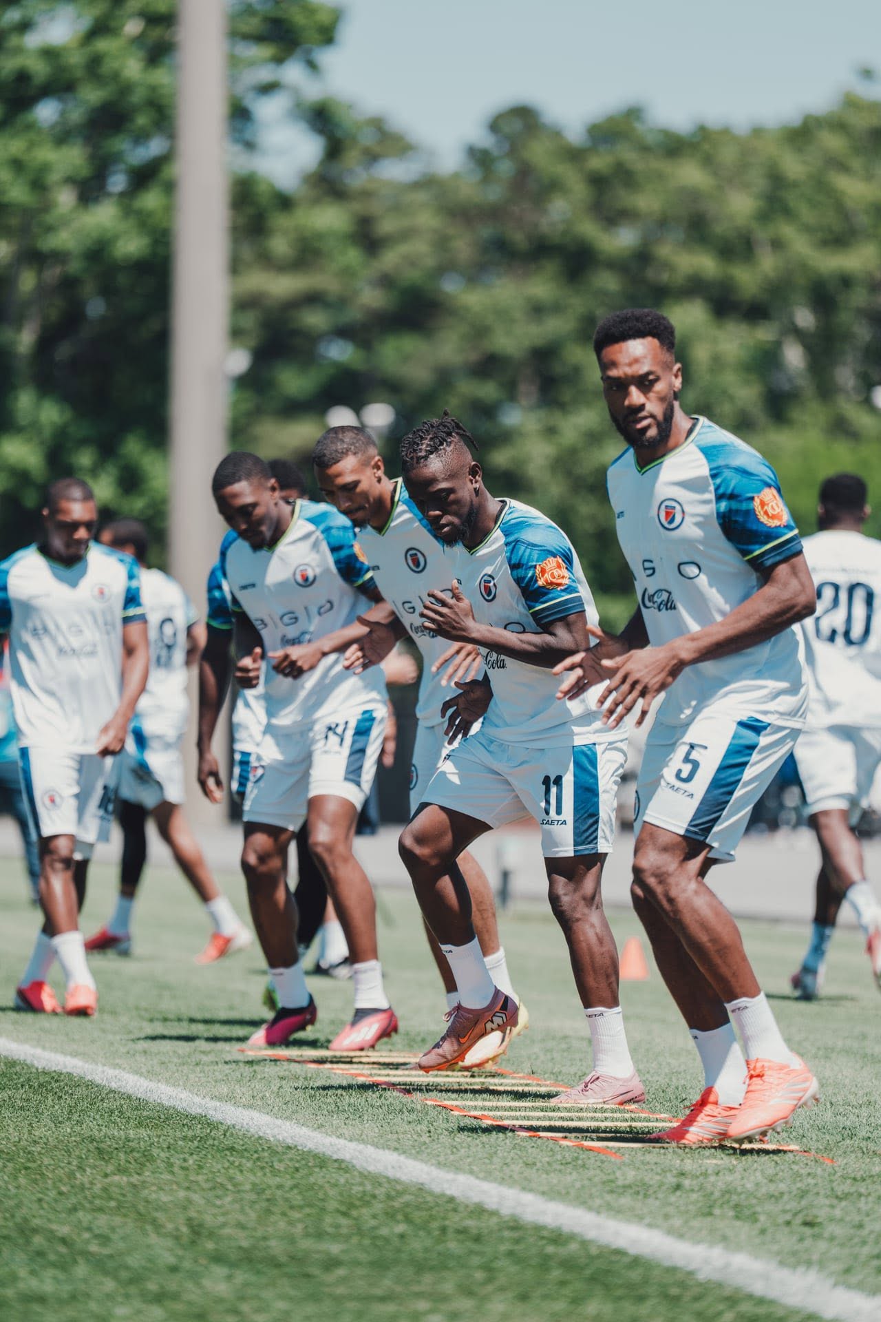 Les Grenadiers à l’entraînement avant le choc contre le Brésil